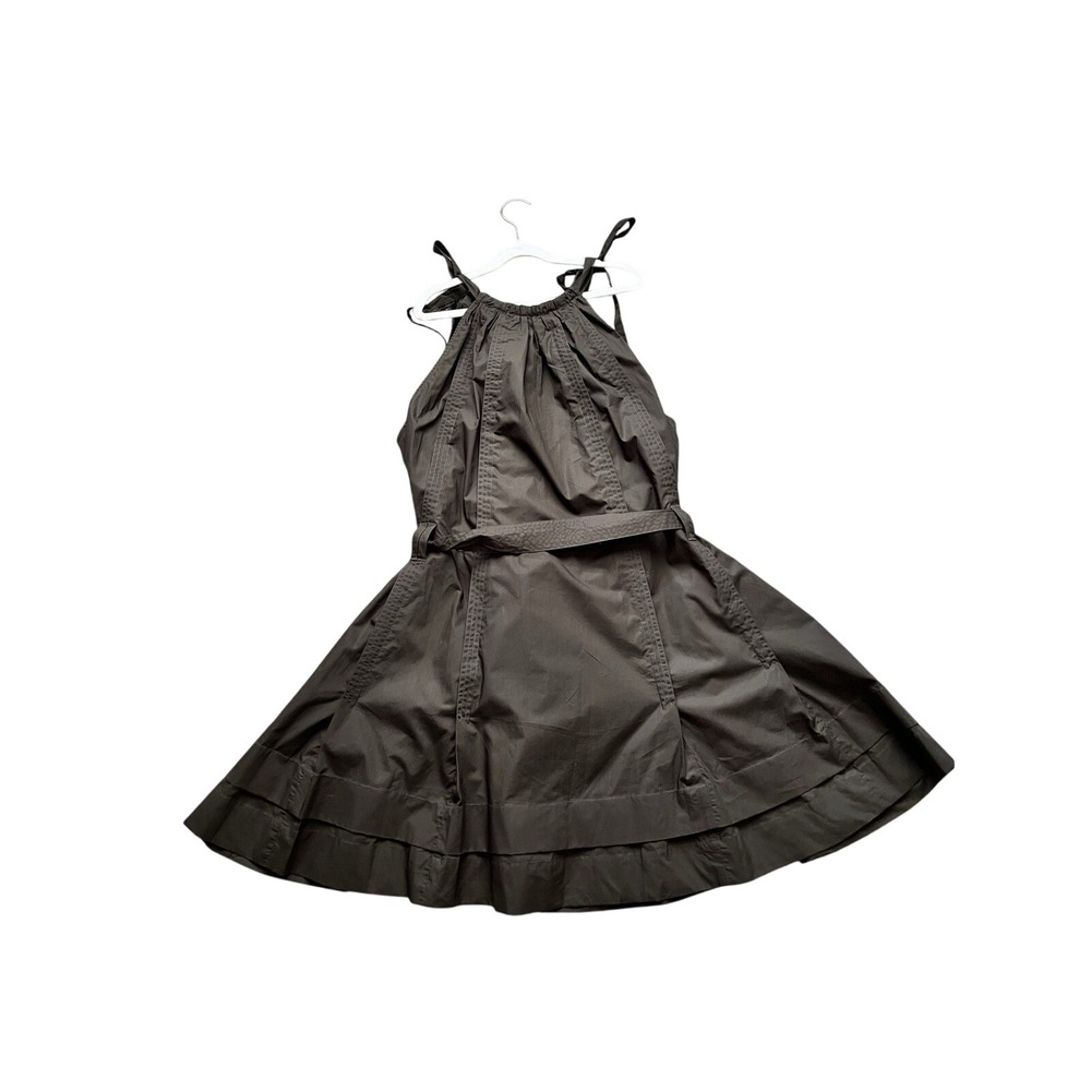 Ulla Johnson Brienne Mini Dress Cotton Poplin militaire Green Size 8 NEW - Picture 8 of 11